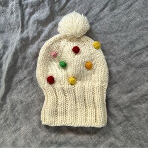 The Blueberry Hill Percy Dot Beanie Rainbow Pom Pom